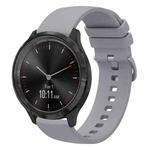 For Garmin Vivomove 3 20mm Solid Color Soft Silicone Watch Band(Grey)