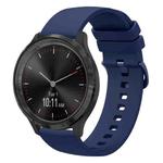 For Garminmove 3 20mm Solid Color Soft Silicone Watch Band(Navy Blue)