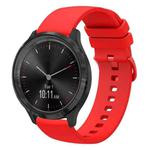For Garminmove 3 20mm Solid Color Soft Silicone Watch Band(Red)