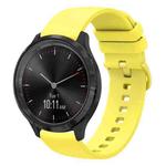 For Garminmove 3 20mm Solid Color Soft Silicone Watch Band(Yellow)