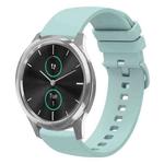 For Garmin VivoMove Luxe 20mm Solid Color Soft Silicone Watch Band(Sapphire Green)