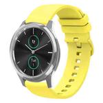 For Garmin VivoMove Luxe 20mm Solid Color Soft Silicone Watch Band(Yellow)