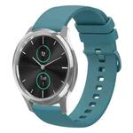 For Garmin VivoMove Luxe 20mm Solid Color Soft Silicone Watch Band(Pine Green)