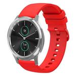 For Garminmove Luxe 20mm Solid Color Soft Silicone Watch Band(Red)