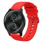 For Garmin VivoMove Style 20mm Solid Color Soft Silicone Watch Band(Red)