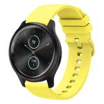 For Garmin VivoMove Style 20mm Solid Color Soft Silicone Watch Band(Yellow)