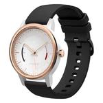 For Garmin Vivomove 20mm Solid Color Soft Silicone Watch Band(Black)