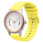 For Garmin Vivomove 20mm Solid Color Soft Silicone Watch Band(Yellow)