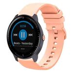 For Garmin Vivoactive3 Music 20mm Solid Color Soft Silicone Watch Band(Pink)