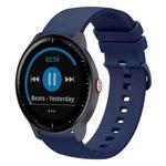 For Garmin Vivoactive3 Music 20mm Solid Color Soft Silicone Watch Band(Navy Blue)