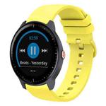 For Garmin Vivoactive3 Music 20mm Solid Color Soft Silicone Watch Band(Yellow)