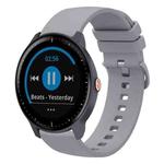 For Garmin Vivoactive3 Music 20mm Solid Color Soft Silicone Watch Band(Grey)