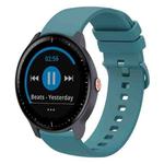 For Garmin Vivoactive3 Music 20mm Solid Color Soft Silicone Watch Band(Pine Green)