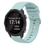 For Garmin Forerunner 245 20mm Solid Color Soft Silicone Watch Band(Sapphire Green)