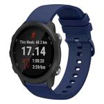 For Garmin Forerunner 245 20mm Solid Color Soft Silicone Watch Band(Navy Blue)