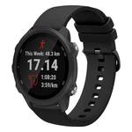 For Garmin Forerunner 245 20mm Solid Color Soft Silicone Watch Band(Black)