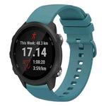 For Garmin Forerunner 245 20mm Solid Color Soft Silicone Watch Band(Pine Green)