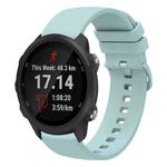 For Garmin Forerunner 245 Music 20mm Solid Color Soft Silicone Watch Band(Sapphire Green)