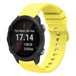 For Garmin Forerunner 245 Music 20mm Solid Color Soft Silicone Watch Band(Yellow)