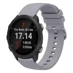 For Garmin Forerunner 245 Music 20mm Solid Color Soft Silicone Watch Band(Grey)