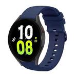 For Samsung Galaxy Watch5 44mm 20mm Solid Color Soft Silicone Watch Band(Navy Blue)