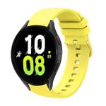 For Samsung Galaxy Watch5 Pro 45mm 20mm Solid Color Soft Silicone Watch Band(Yellow)