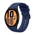 For Samsung Galaxy Watch4 40mm 20mm Solid Color Soft Silicone Watch Band(Navy Blue)