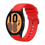 For Samsung Galaxy Watch4 40mm 20mm Solid Color Soft Silicone Watch Band(Red)