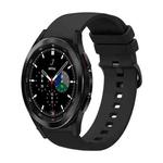 For Samsung  Galaxy Watch 4 Classic 42mm 20mm Solid Color Soft Silicone Watch Band(Black)