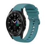 For Samsung  Galaxy Watch 4 Classic 42mm 20mm Solid Color Soft Silicone Watch Band(Pine Green)