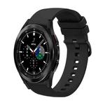 For Samsung  Galaxy Watch 4 Classic 46mm 20mm Solid Color Soft Silicone Watch Band(Black)