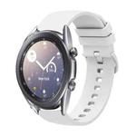For Samsung Galaxy Watch3 41mm 20mm Solid Color Soft Silicone Watch Band(White)