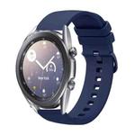 For Samsung Galaxy Watch3 41mm 20mm Solid Color Soft Silicone Watch Band(Navy Blue)