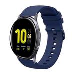 For Samsung Galaxy Watch Active 2 40mm 20mm Solid Color Soft Silicone Watch Band(Navy Blue)