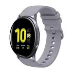 For Samsung Galaxy Watch Active 2 40mm 20mm Solid Color Soft Silicone Watch Band(Grey)