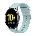 For Samsung Galaxy Watch Active 2 44mm 20mm Solid Color Soft Silicone Watch Band(Sapphire Green)