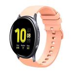 For Samsung Galaxy Watch Active 2 44mm 20mm Solid Color Soft Silicone Watch Band(Pink)