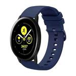 For Samsung Galaxy Watch Active 40mm 20mm Solid Color Soft Silicone Watch Band(Navy Blue)