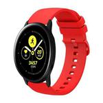 For Samsung Galaxy Watch Active 40mm 20mm Solid Color Soft Silicone Watch Band(Red)