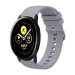 For Samsung Galaxy Watch Active 40mm 20mm Solid Color Soft Silicone Watch Band(Grey)