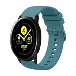 For Samsung Galaxy Watch Active 40mm 20mm Solid Color Soft Silicone Watch Band(Pine Green)