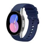 For Samsung Galaxy Watch 42mm 20mm Solid Color Soft Silicone Watch Band(Navy Blue)