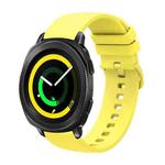 For Samsung Gear Sport 20mm Solid Color Soft Silicone Watch Band(Yellow)