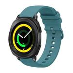 For Samsung Gear Sport 20mm Solid Color Soft Silicone Watch Band(Pine Green)