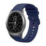 For Samsung Gear S2 Classic 20mm Solid Color Soft Silicone Watch Band(Navy Blue)