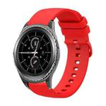 For Samsung Gear S2 Classic 20mm Solid Color Soft Silicone Watch Band(Red)