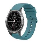 For Samsung Gear S2 Classic 20mm Solid Color Soft Silicone Watch Band(Pine Green)