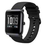 For Amazfit BIP 20mm Solid Color Soft Silicone Watch Band(Black)