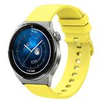 For Huawei Watch GT3 Pro 43mm 20mm Solid Color Soft Silicone Watch Band(Yellow)