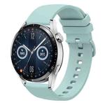 For Huawei Watch GT3 42mm 20mm Solid Color Soft Silicone Watch Band(Sapphire Green)